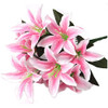 Flores Artificiales Lilium Seda 1ramo De 10 Flores Rosa 0 Flores Artificiales Lilium Seda 1ramo De 10 Flores Rosa 0