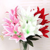 Flores Artificiales Lilium Seda 1ramo De 10 Flores Rosa 1 Flores Artificiales Lilium Seda 1ramo De 10 Flores Rosa 1