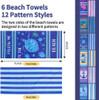 Paquete De 6 Toallas De Playa Livianas De Microfibra De Gran 1