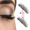 4 Pc / 1 Juego 3d Triple Pestañas Postizas Magnéticos Ojos C 3
