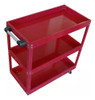 Carro Mesa De Taller Rojo Con 3 Estantes Con 4 Ruedas 0
