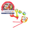 Juego Instrumentos Musicales Tambor Maracas Rojo Niños 0