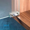 Kit Bisagra Pivot Puerta Vidrio Vitrina Reten Push Tirador 1