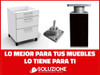 Pata Bajo Mesada Cuadrada Negra Aluminio Regulable 150mm 6