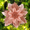 Flores Rosadas Artificiales  Para Navidad  X 12 U, 0
