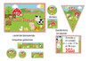 Combo Cumpleaños  Animales De Granja, Cartel Banderines Cand 1