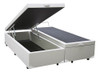 Base Cama Box Baú Blindado Bipartido Casal Corino Branco 0
