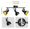 Accesorios De Focos De Techo Led Retro Hibay, Kit De Ilumina 3