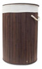 Cesto De Ropa Bambú, Redondo, C/tapa Y Funda - 13294 6