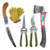 Kit Jardineria Serrucho Hacha Tijeras Bulit Guantes Vaqueta 0