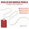 Rollo De Media Perla 4mm X 50 Yardas Confección Manualidades 1