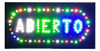 Cartel Led Abierto Multicolor 0