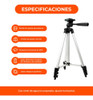 Tripode Plegable Aluminio P/ Camara Reflex Telescopico 3