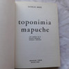 Toponimia Mapuche - Esteban Erize - Editorial Yepun 1990 1