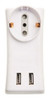 Adaptador Schucko + 2 Modulares 3l A Ficha + 2 Usb 2