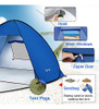 Glymnis Pop Up Beach Tent Refugio De Parasol Portátil Instan 2