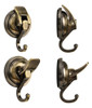 Ganchos De Baño, Cocina Con Ventosa Al Vacio, 4u. Bronce 0