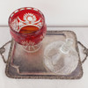 Gran Copon O Bombonera Cristal Rubi Antiguo Tallado Miralo 5