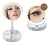 Espejo Plegable Redondo Circular Luz Led Y Aumento X10 5