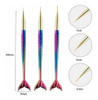 Set X3 Pinceles Liner Cola Sirena Decoración Uñas Nail Art 2
