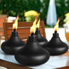 Antorcha Vela De Mesa Citronella Negro Metal 8 Unidades 6