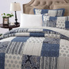 Dada Bedding Denim Blue Elegance Patchwork Floral Bedset - 1 1