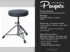 Banqueta Para Bateria Parquer Custom Doble Pata Reforzada 1