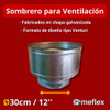 Sombrero Tipo Venturi 30cm 12' Ventilación Chapa Galvanizada 1