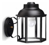 Farol Hierro Y Vidrio Hexagonal Con Base Cruceta 0