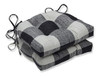 Pillow Perfect Check Please Thunder Chair Pad Reversible Neg 0