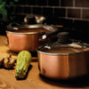 Baterias Cocina Hudson 5 Pzas Ceramica Antiadherente Rosa 2