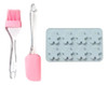 Kit Reposteria Molde Muñequitos Silicona + Espatula +pincel 0