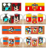20 Plantillas Sublimación Tazones Mickey Mouse Tazas 0