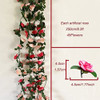 Heleooky 5 Pack 41ft Rosas Falsas Flores Artificiales Vines 1