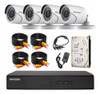 Kit 4 Camaras Hikvision De 2 Megapixeles 0