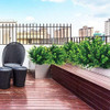 Hatoku 24 Paquete Verde Artificial Plantas Al Aire Libre Plá 4