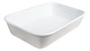 Fuente Honda Bandeja Porcelana Refractaria Blanca Chica 0
