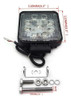 Juego 4 Faros Barra Auxiliar Cuadrado Led 27w Jeep 4x4 Moto 3