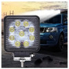 Juego 4 Faros Barra Auxiliar Cuadrado Led 27w Jeep 4x4 Moto 5