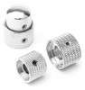 Perillas De Control Dual Knurled, Tono Y Volumen Cromadas - 3