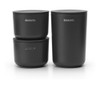 Set X 3 Recipientes De Tocador Apilables Dark Grey Brabantia 0