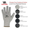 Acktra Level 5 Cut Resistant Safety Work Gloves, 2