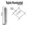 Tejido Romboidal Alambre 1,50m De 2  1/2  1.95mm Esp X 10 M 1