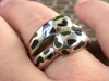 Luli Anillo Plata 925 Y Esmalte Parece Serpiente 2 Cabezas 1