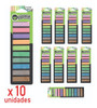10 Set Señaladores 10 Colores Pastel Pizzini Banderitas Post 1