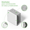 Caja De Pase Embutir Pvc Genrod 2