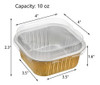 Tazas Para Hornear Zeayea De Papel De Aluminio Con Tapa, 60 1