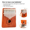 Waltsun Kalimba Thumb Piano 17 Teclas Portátil Mbira Finger 3 Waltsun Kalimba Thumb Piano 17 Teclas Portátil Mbira Finger 3