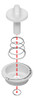 5 Perillas Reemplazo Whirlpool Ciegas Invisibles Blancas 1