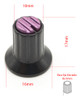 10 Perillas Potenciometro Violeta 16mm X 17mm Eje Estriado 2